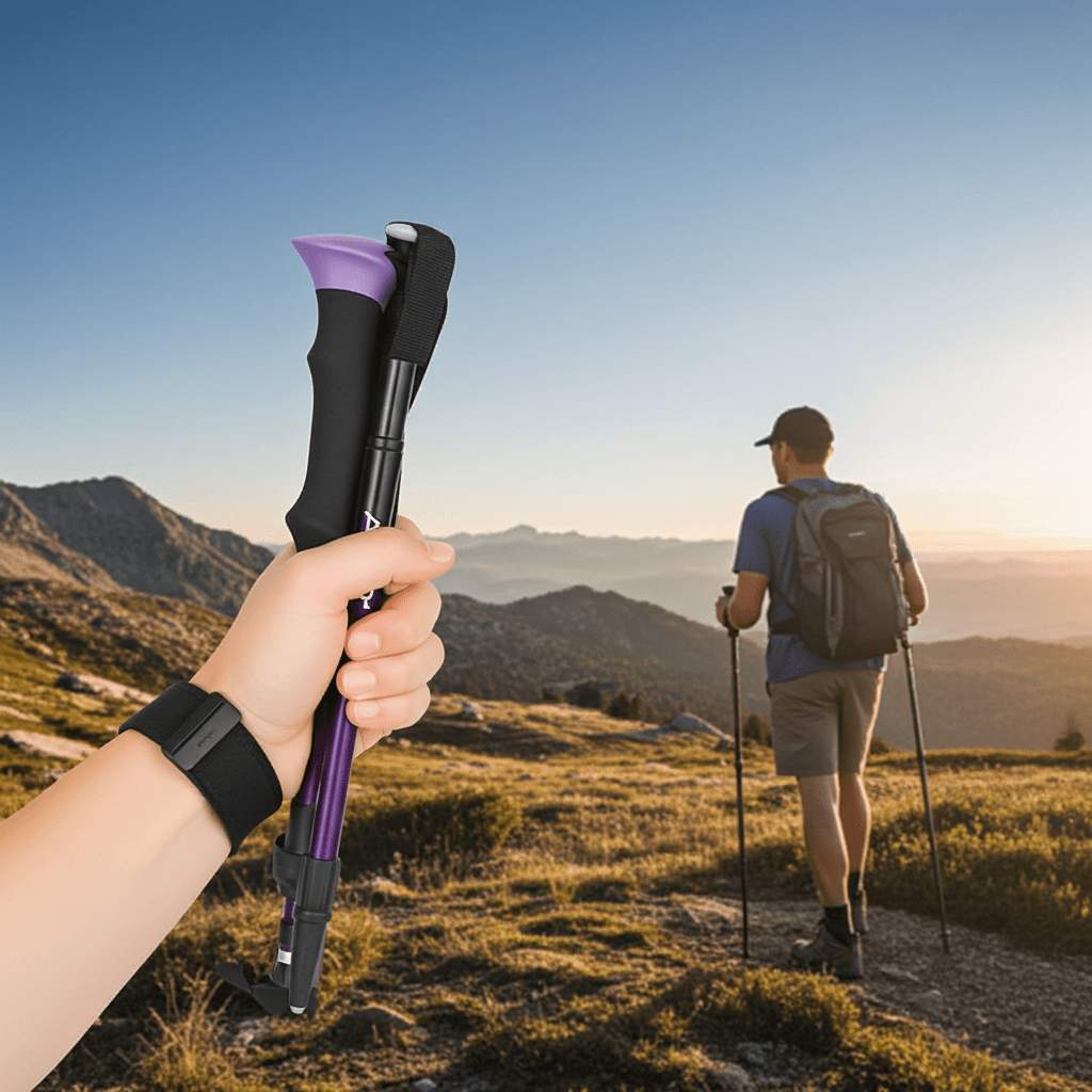 Hiking Poles Lightweight Foldable Aluminium Support - Image 1