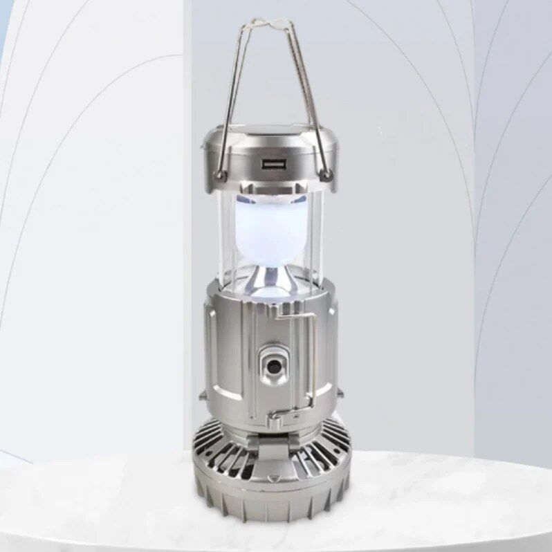 Portable Solar LED Camping Lantern with Cooling Fan - Image 1