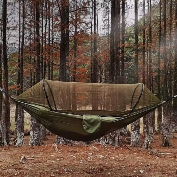 Camping Hammock with Mosquito Net and Rainfly Tarp - Image 1